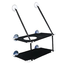 Capas gato hamaca de descanso del asiento del animal doméstico para la cama colgante Pet Ventana perca dobles para Tomar el sol Negro
