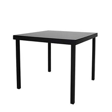 Chicreat T200 Tavolo da Giardino, Alluminio/Vetro, Colore, 90 x 90 x 74 cm, Nero/Grigio, 0