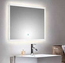 Set di mobili da bagno Firenze 90 (5 parti/B) antracite satinato e specchio LED