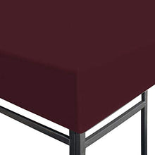 Tidyard-Copertura Superiore per Gazebo 310g/m² 3x4m Bordeaux Impermeabile con Rivestimento in PVC