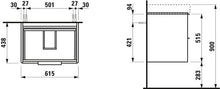 Laufen Mobiletto Vanity Base, 2 cassetti, per lavabo 810964, colorazione: Olmo Luce - H4022921102621