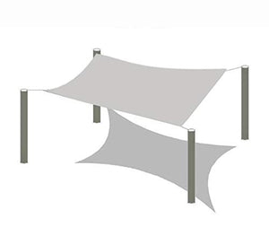 PENGDDP Rete ombreggiante Pergola Protezione Solare Rete ombreggiante Rete ombreggiante Ombreggiatura di Alta qualità Bianca (4x6m)-Bianco 4x6m