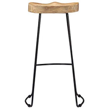 `2 Pezzi Gavin Sgabelli da Bar Cucina Pub Sgabelli da Bar in Legno Set in Legno massello di Mango 45x40x78 cmbarbar