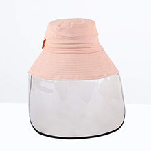 TOYANDONA Cappello a Visiera Integrale Visiera Trasparente Copricapo Protezione per Il Viso Protezione per Il Viso Anti Sputo Anti-Nebbia Visiera Cappello per Cucina Forniture Esterne Rosa