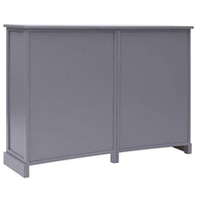FAMIROSA Credenza con 10 Cassetti Grigia 113x30x79 cm in Legno