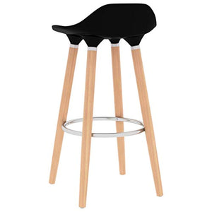 GOTOTOP 2 sgabelli da bar con supporto aggiuntivo integrato per sala da pranzo, 39 x 39 x 80 cm, colore: nero