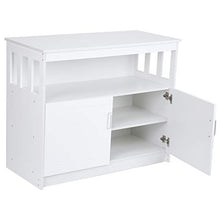 Cikonielf Credenza a 2 ante con mobiletto laterale e mobiletto per bagno, cucina, soggiorno, 98 x 44 x 80 cm