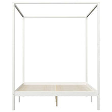 SKM Giroletto con Baldacchino 4 Cassetti Bianco in Pino 180x200 cm