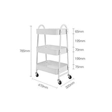 LYM &ripiano di stoccaggio Scaffalature Home Soggiorno Cucina Ripostiglio Camera da Letto Carrello Beauty Salon Carrello a Ruote Mobile Scaffale di Finitura (Color : A)