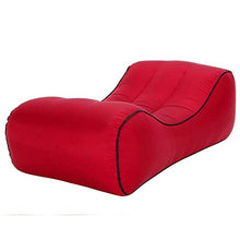 MINMINA Divano Gonfiabile Divano Pigro Divano Gonfiabile Pigro Esterno Letto d'Aria Portatile in Nylon antistrappo Materiale 5 Secondi Gonfiabile 75 * 50 * 30cm, Rosso