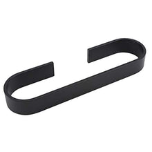 #N/A - Portasciugamani da cucina autoadesivo, quadrato, in alluminio, 25 cm, colore: Nero