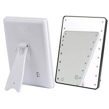 WXFF Palmare Specchio per Il Trucco con LED Specchio cosmetico con commutatore dimmer Touch azionabile a Batteria □ Stand Vanity Specchio FortibletoP Bagno □ Viaggi Specchio Trucco