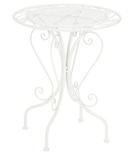Dehner Beistelltisch Luca, Ø 60 cm, Höhe 70 cm, Metall, Weiß Tavolino Basso, Bianco