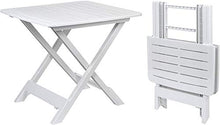 Set sedie e Tavolo da Giardino Pieghevole in plastica - Camping Set (Bianco)