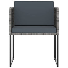 Tidyard Set 13 pz da Pranzo da Giardino in Polyrattan Grigio,Set Tavolo e Sedie da Giardino per Esterno in Polyrattan,Set Tavolo in Vetro e 8 Sedie con Braccioli e 4 Sgabelli da Giardino per Esterno