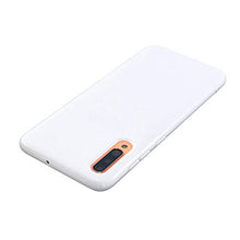 CrazyLemon Custodia per Samsung Galaxy A70, Custodia protettiva antiurto per cellulare sottile e sottile in silicone morbido alla moda colore solido trasparente Cover Case - Bianca
