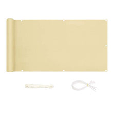 YUANBIAO Frangivista Balcone 0.9x7m Durevole Copertura Frangivista Anti UV per Giardino Esterno, Color Crema