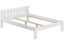 Erst-Holz Letto Matrimoniale Bianco Classico 140x200 in Pino con doghe rigide 60.38-14W