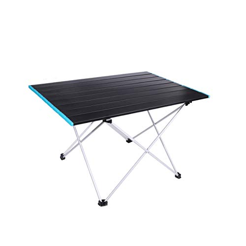 WZHC Tavolini da caffè Tavolo Pieghevole da Esterno E Sedia Portatile in Alluminio Barbecue da Picnic Tavolo Luminoso (Color : Black, Size : 68 * 46 * 41cm)