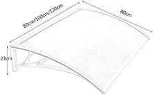Tenda da tenda da sole all'aperto Rifugio a pioggia per esterni Porta a baldacchino resistente alle intemperie trasparente in policarbonato foglio di policarbonato pioggia UV Shelter Shelter ,80×100cm