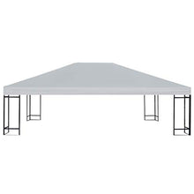 Festnight Copertura di Ricambio per Gazebo 3x4m,Tetto di Ricambio per Gazebo,Telo di Ricambio per Gazebo 310 g/m? 4x3 m Grigio/Blu