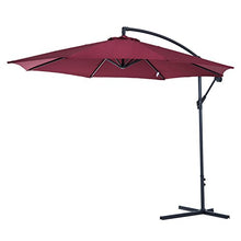 Outsunny Ombrellone Parasole Decentrato con Angolo Inclinabile da Giardino in Metallo, Poliestere Φ3×2.6m Rosso