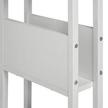 WOLTU Tavolino Laterale da Divano Piccolo Tavolo da caffè per Salotto in MDF e Ferro Colore Bianco TS79ws