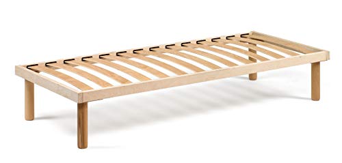 Talamo Italia Rete ortopedica Siesta in legno, adatto a letto da una piazza e mezza, 100% Made in Italy, Rete a doghe in legno, cm 120x190h31