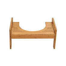 LZL Sgabello WC Sgabello da Toilette di bambù Regolabile Sgabello da Bagno Portatile Che assorbe l'altezza dell'urnario per Bambini e Adulti Vasino Tozzo (Color : Brown, Dimensione : Conventional)