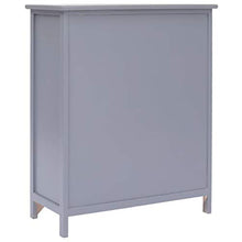 FAMIROSA Armadietto Grigio 60x30x75 cm in Legno di Paulownia