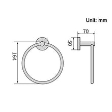 Portasciugamani rotondo in acciaio inox 304 per bagno, WC, mensola da cucina a parete, in acciaio inox 304 rotondo per bagno, WC, cucina