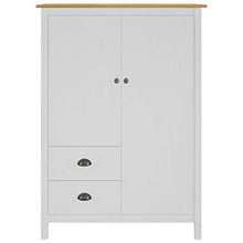 FAMIROSA Armadio a 2 Ante Hill Range Bianco 99x45x137cm in Legno di Pino