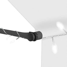 UnfadeMemory Tenda da Sole Resistente all'Acqua, allo Sporco Retrattile Manuale con LED 300 cm Crema