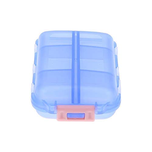 BGSFF New Travel conveniente Scatola di Pillole per medicinali 12 Griglie Dispenser di Pillole organizzatore di Pillole Tablet Pillbox Case Contenitore Divisore per farmaci (Colore: E bl
