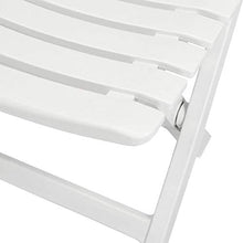 Set sedie e Tavolo da Giardino Pieghevole in plastica - Camping Set (Bianco)