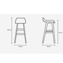 LF- Bar Stool Sgabello Sedia Alta Sedia Alta Moderno Semplice di Legno Solido Bar Stool Modo Creativo semplicità (Color : B, Size : 75cm)