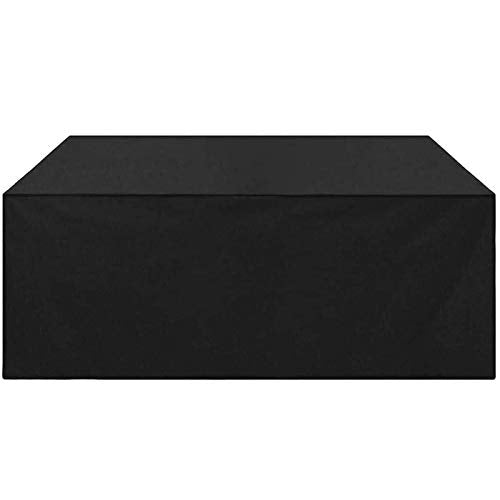 DANYIN Mobili da Giardino Covers Rettangolare terrazze Insieme della Copertura Impermeabile, Patio tovaglie 420D ad Alta densità del Tessuto di Oxford Traspirante Outdoor, Nero 270X180X89CM
