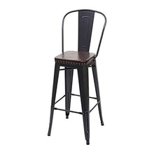 Mendler Set 2X sgabelli Design Industriale HWC-H10c Acciaio Verniciato Ecopelle Marrone