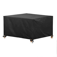 Nai-storage Copritavolo da Giardino Impermeabile Resistente 420D Oxford Tessuto Antivento Anti-UV Copri Tavolo da Giardino 242 x 162 x 100 cm (Color : Black)