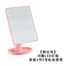 UYZ Specchio da toeletta per la Pulizia dello Specchio Portatile Princess a LED con Luce Touch Screen Lampada da Tavolo Specchio da toeletta Quadrato