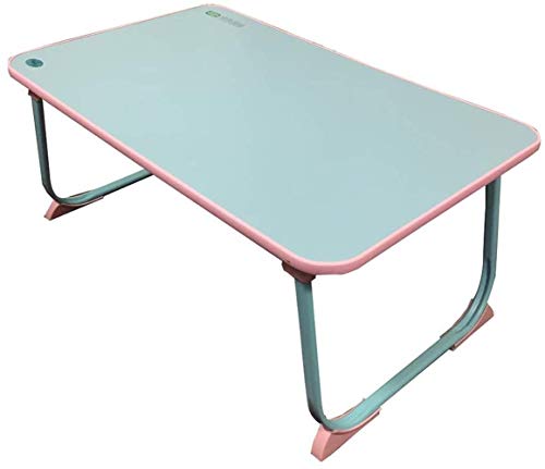 TONG HXF- Caffé Tavolo del Computer Macaron Colore a Forma di U 60 * 39 * 29 Centimetri Pieghevole scrivania Multifunzionale Tavolo di Studio scrivania Durevole (Color : Blau)
