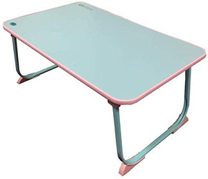 TONG HXF- Caffé Tavolo del Computer Macaron Colore a Forma di U 60 * 39 * 29 Centimetri Pieghevole scrivania Multifunzionale Tavolo di Studio scrivania Durevole (Color : Blau)