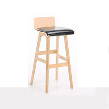 yunyu Sedia Ufficio,Sgabello Alto da Bar in Stile Unico, Altezza 65 cm (25 Pollici), Struttura in Legno massello, Cuscino in Pelle Artificiale, Vernice in Legno, per ristoranti, Bar, caffè, Reception