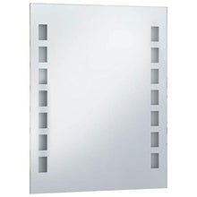 Tidyard Specchio da Parete Rettangolare a LED per Bagno 50x60 cm,Specchio a Muro Bagno,Specchio da Bagno,Specchio Bagno Parete,Specchio da Parete con Luce LED 50x60 cm