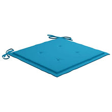 vidaXL Sedie da Giardino 2 pz con Cuscini Blu in Massello di Teak