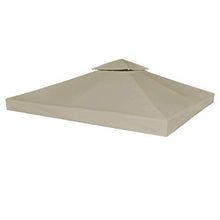 mewmewcat Telo di Ricambio per Gazebo, Copertura Superiore per Gazebo a 2 Strati 310 g/m² 3x3m Talpa