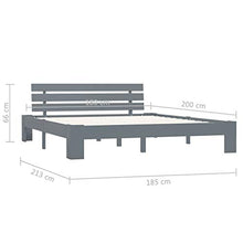 SKM Giroletto Grigio in Legno Massello di Pino 180x200 cm (28.1kg)