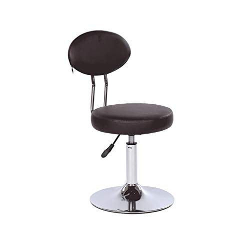 Crazy stool Zhou-WD Studio Sgabello, Spin Sollevamento Laboratorio Sgabello scrittorio della casa dello Schienale Sedia Student Computer Chair Sgabelli da Bar (Color : Dark Brown, Size : A)
