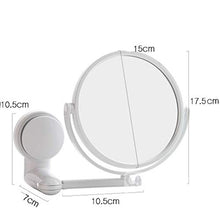 Weichuang Specchio Specchio Moderno Drill-Free Bagno Specchio 2 Laterali Trucco Vanity Shave Specchi Parete Aspirazione Braccio Pieghevole Estendere Rotondo Accessori Bagno Specchio
