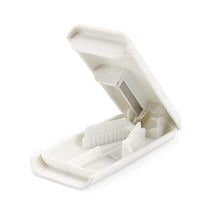 Odoukey Pillola Splitter Pill Press Crusher divisore Tablet divisore Dispenser Box Fisso Portatile Leggero Bianco per la Corsa